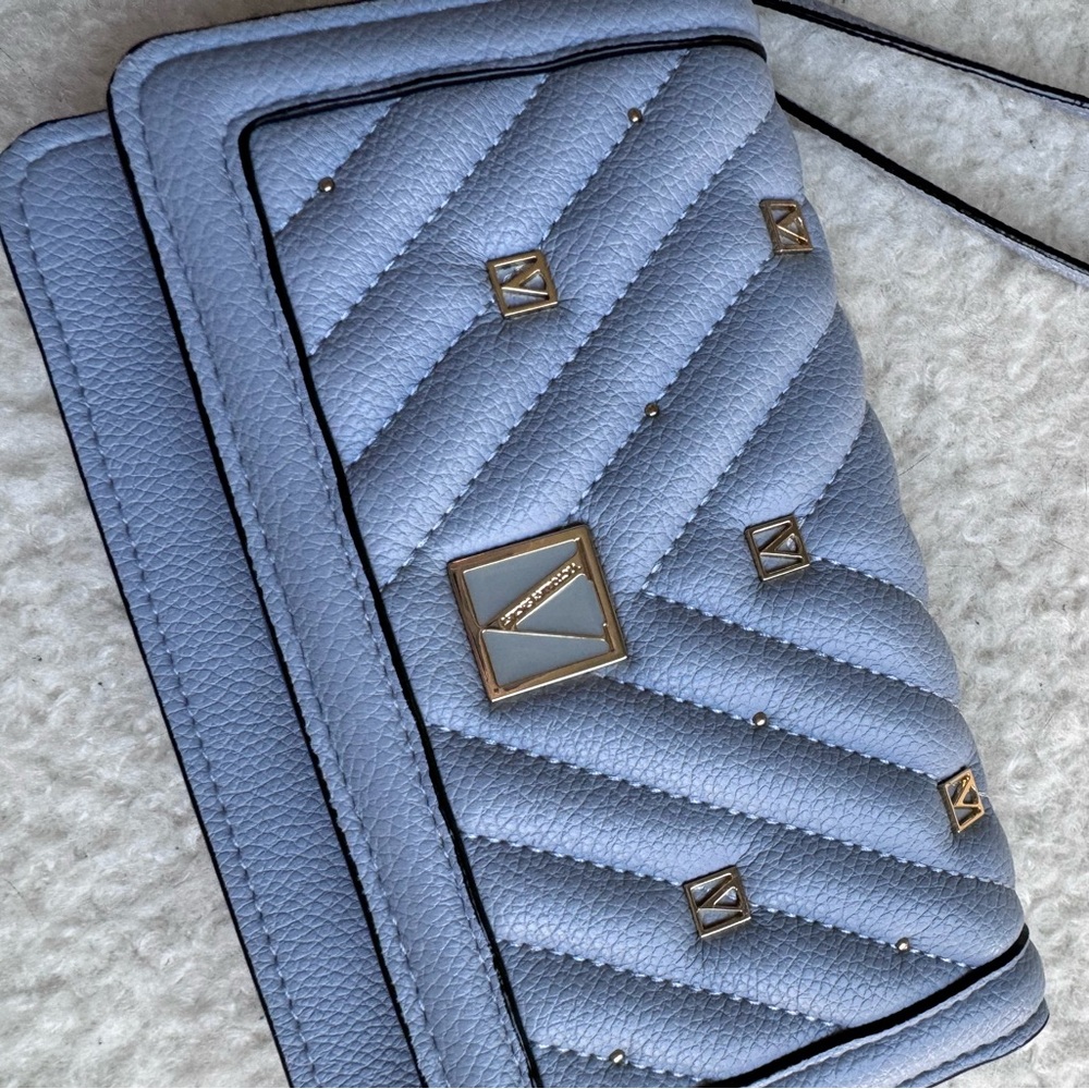 New Victoria's Secret Blue Quilted Clutch Wallet